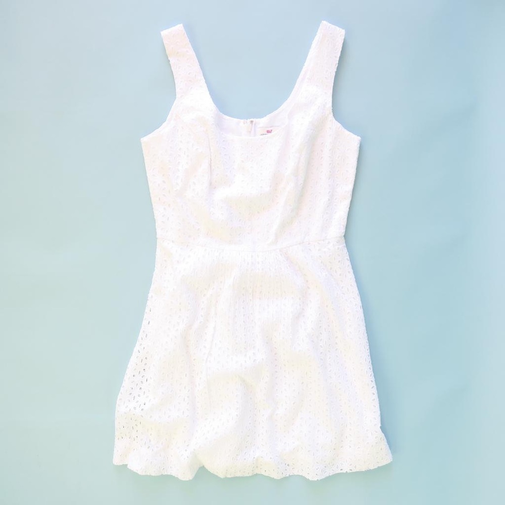 Vineyard Vines Eyelet Fit And Flare Dress - Picture 2 of 7